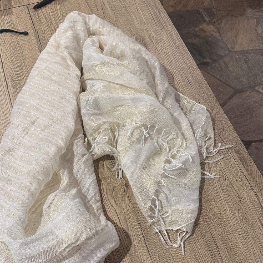 Caslon Cream Linen Scarf